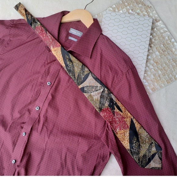 Dior Vintage Trending Italian Silk Tie Leaves - Picture 2 of 8